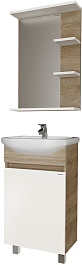 Grossman Мебель для ванной Поло 50 дуб сонома светлый/белая – фотография-1